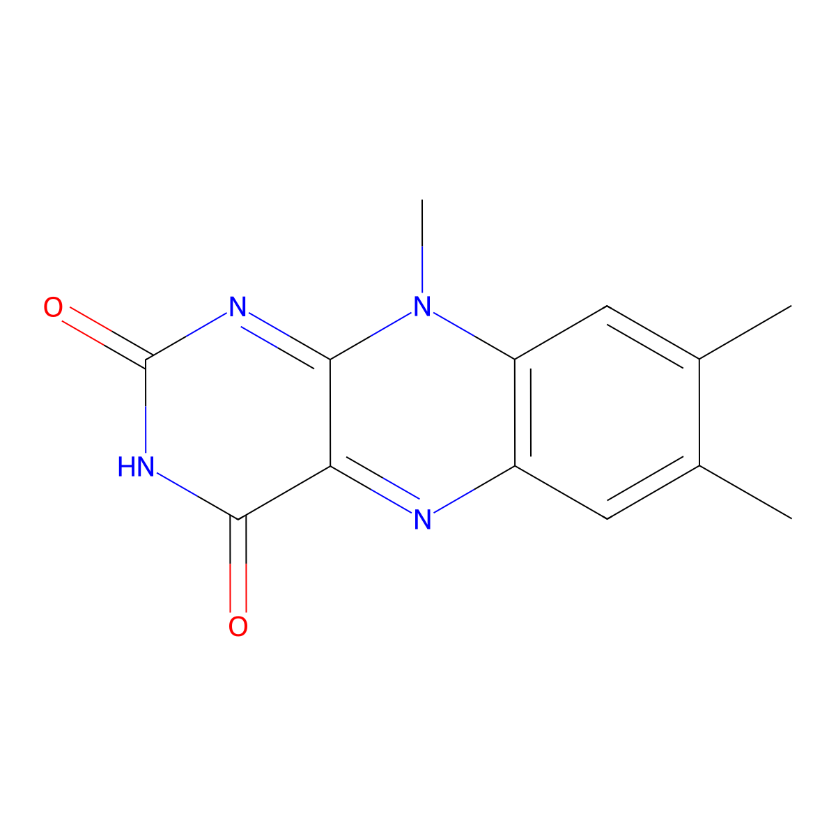 Lumiflavin molecular structure, CAS 1088-56-8