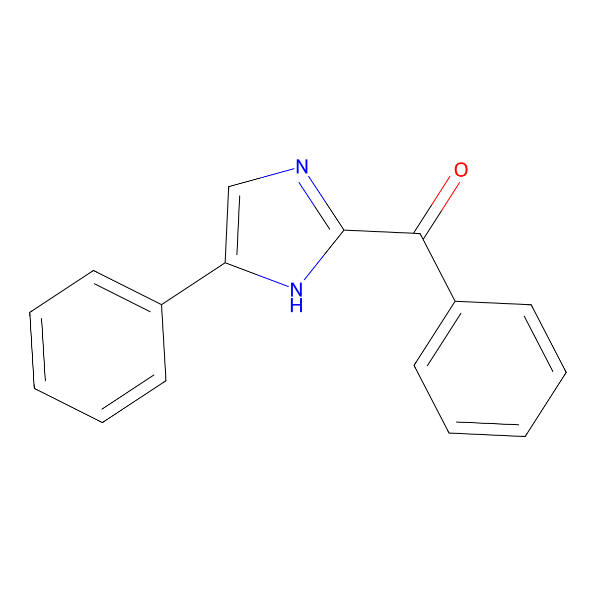 phenyl-(5-phenyl-1H-imidazol-2-yl)methanone molecular structure, CAS 1088-84-2