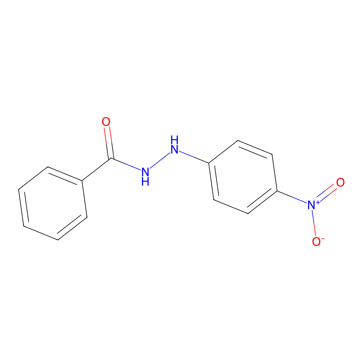 Benzoic acid, 2-(4-nitrophenyl)hydrazide molecular structure, CAS 1088-95-5