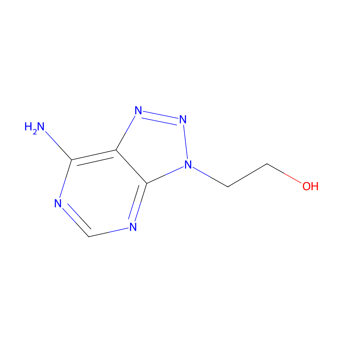 2-(7-Amino-3h-[1,2,3]triazolo[4,5-d]pyrimidin-3-yl)ethan-1-ol molecular structure, CAS 108800-66-4