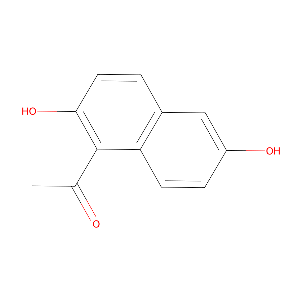 1-Acetyl-2,6-dihydroxynaphthalene molecular structure, CAS 108804-50-8