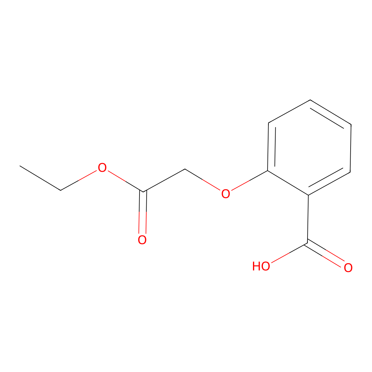 2-(2-Ethoxy-2-oxoethoxy)benzoic acid molecular structure, CAS 108807-15-4