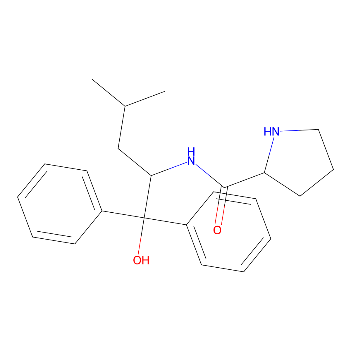 N-[1-[hydroxy(diphenyl)methyl]-3-methyl-butyl]pyrrolidine-2-carboxamide molecular structure, CAS 1088110-92-2