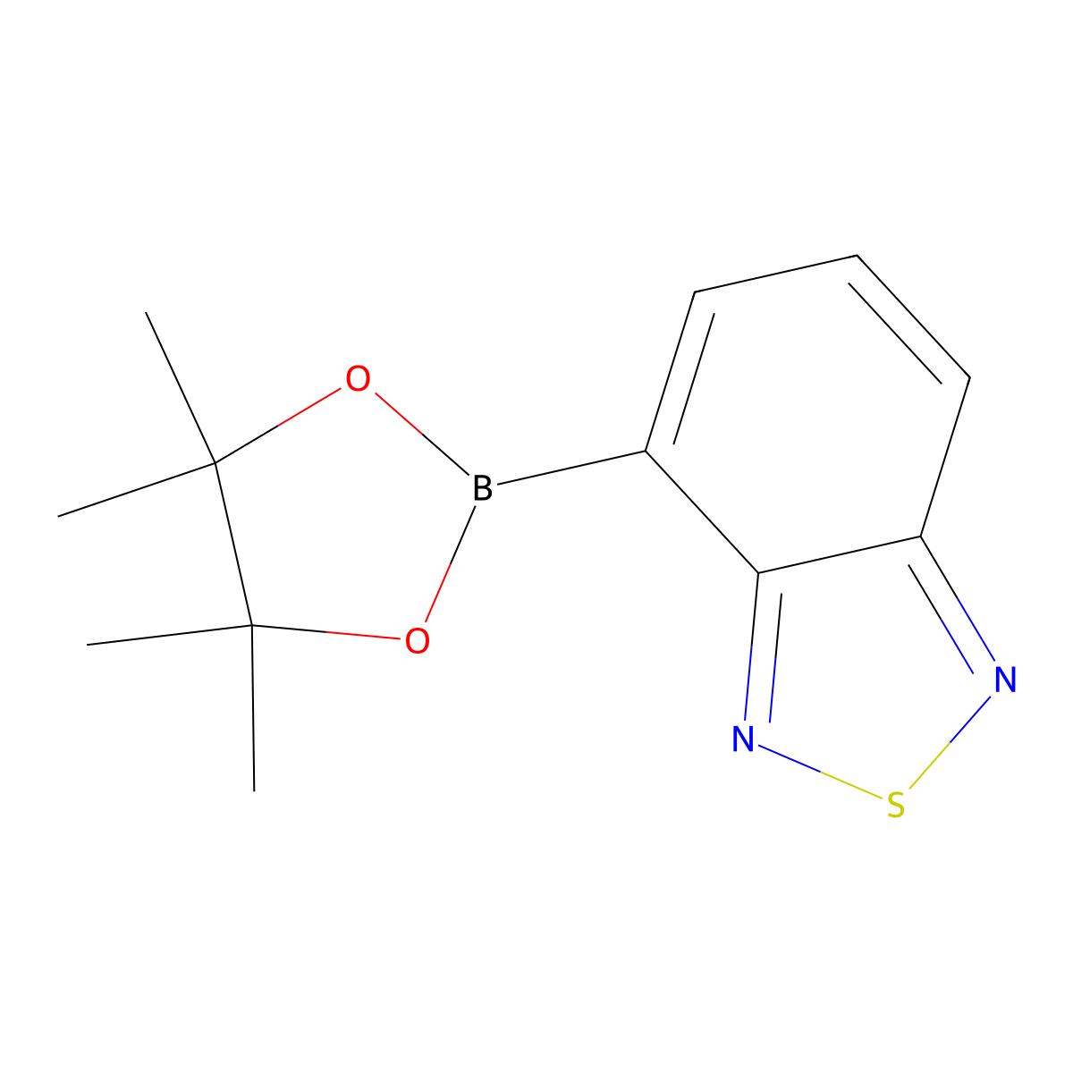4-(Tetramethyl-1,3,2-dioxaborolan-2-yl)-2,1,3-benzothiadiazole molecular structure, CAS 1088118-97-1