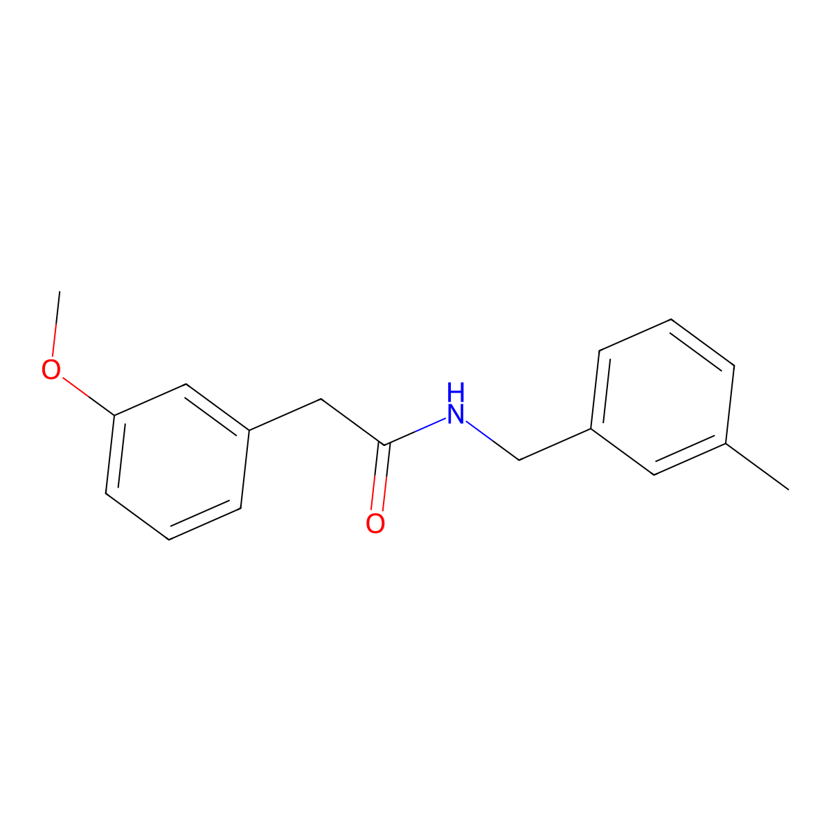 3-Methoxy-N-[(3-methylphenyl)methyl]benzeneacetamide molecular structure, CAS 1088147-83-4