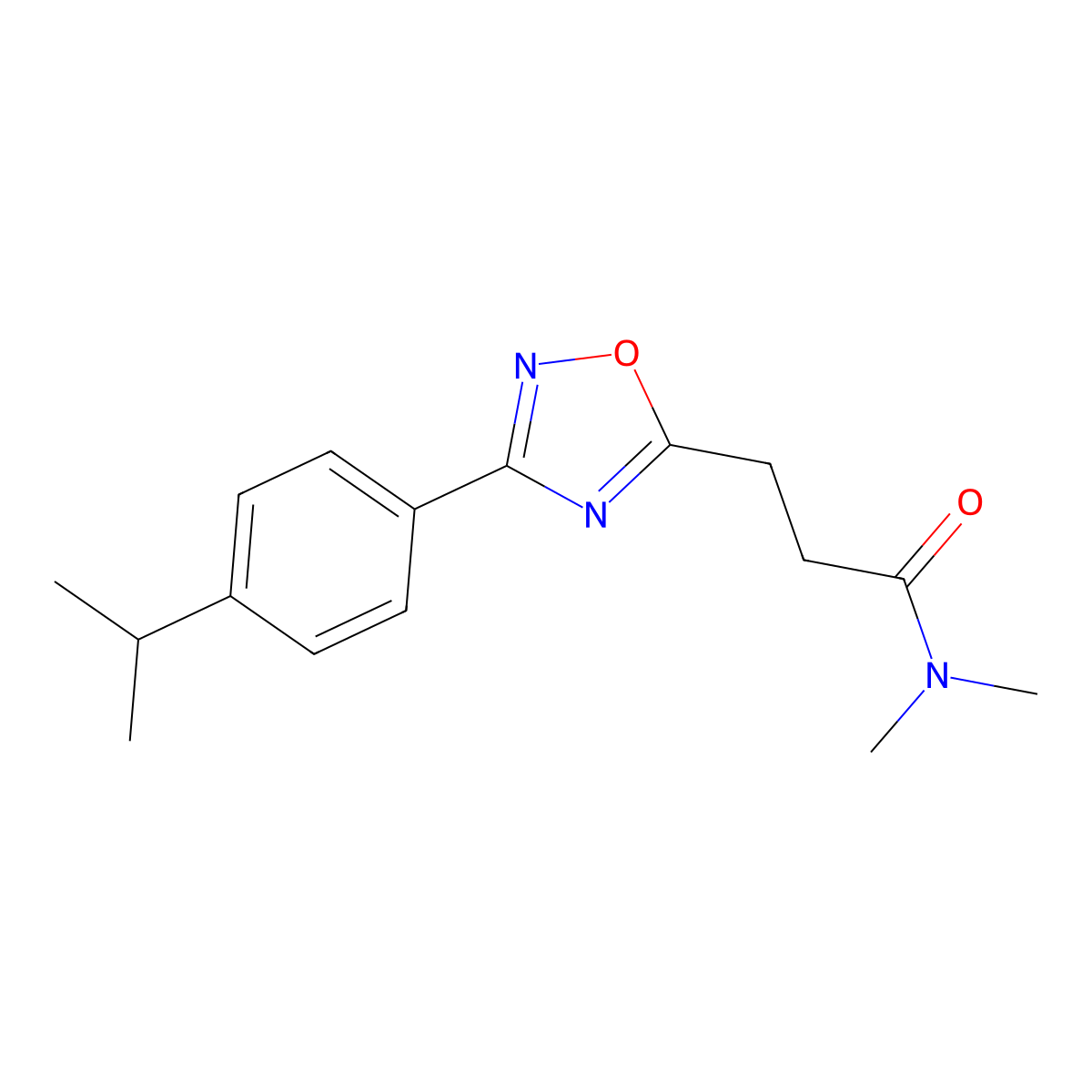 3-(3-(4-Isopropylphenyl)-1,2,4-oxadiazol-5-yl)-N,N-dimethylpropanamide molecular structure, CAS 1088151-65-8