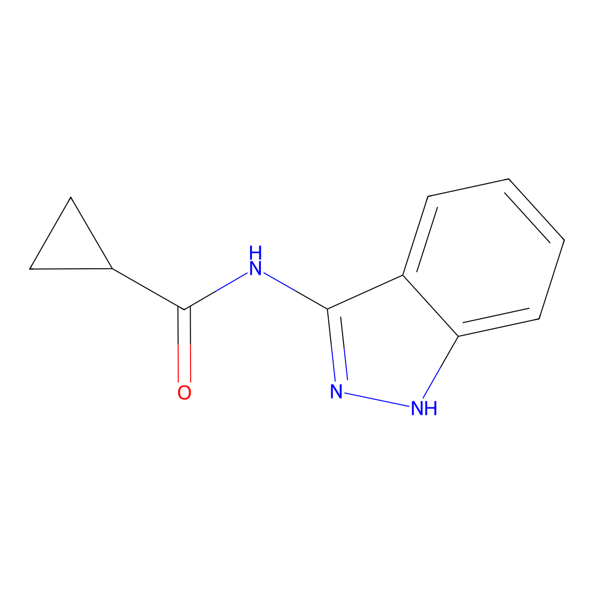 N-(1H-indazol-3-yl)cyclopropanecarboxamide molecular structure, CAS 1088155-94-5