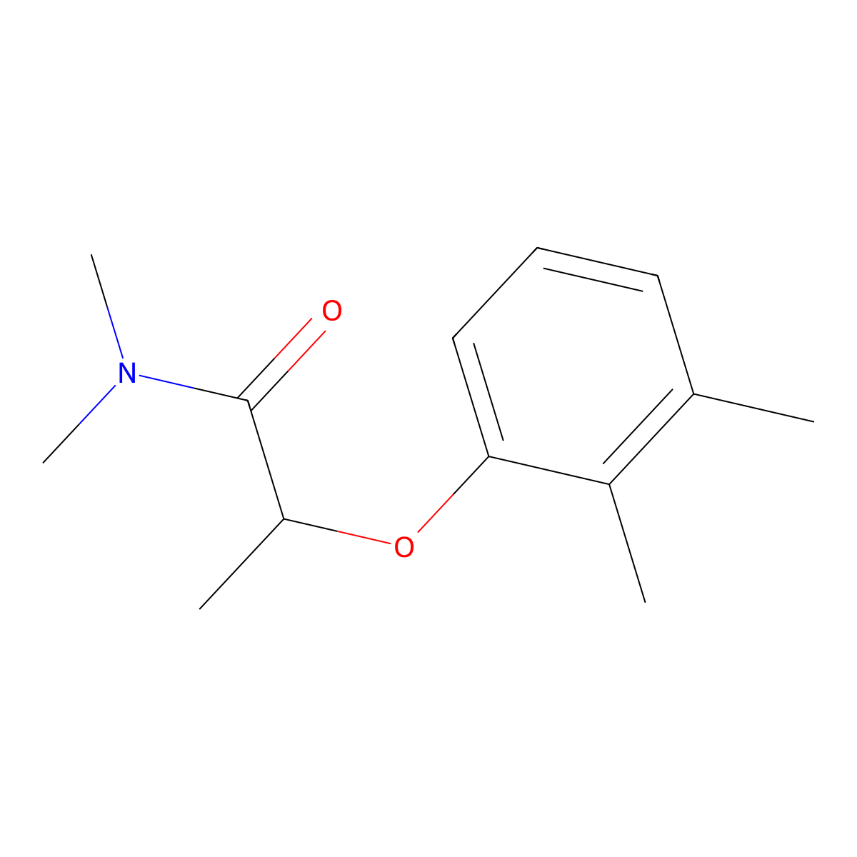2-(2,3-dimethylphenoxy)-N,N-dimethylpropanamide molecular structure, CAS 1088162-36-0