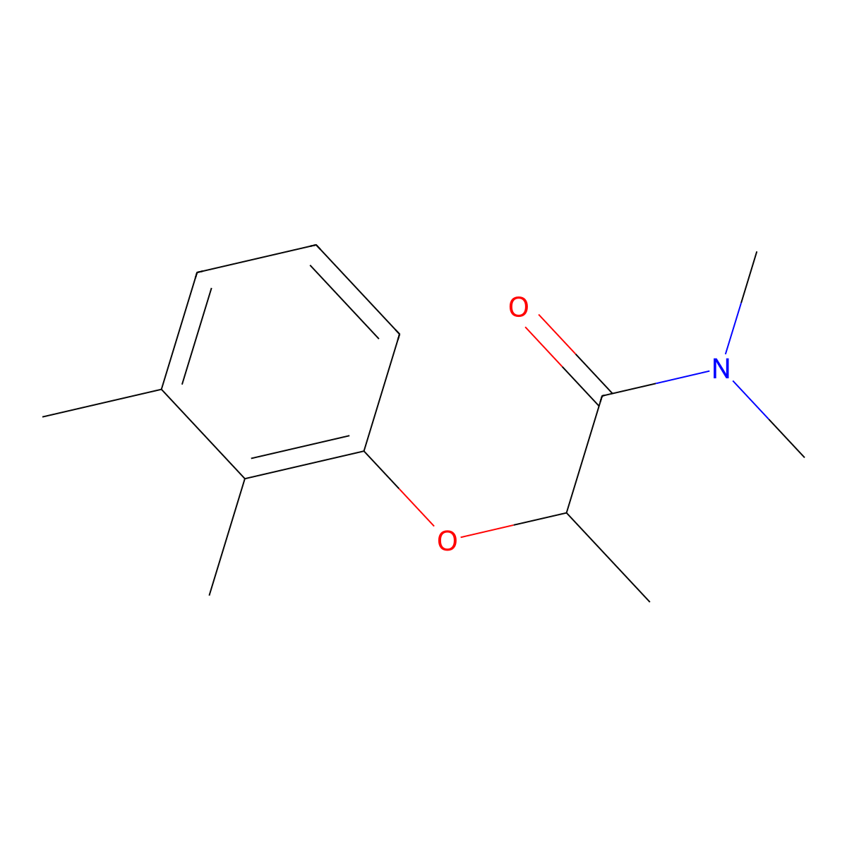2-(2,3-dimethylphenoxy)-N,N-dimethylpropanamide molecular structure, CAS 1088162-36-0