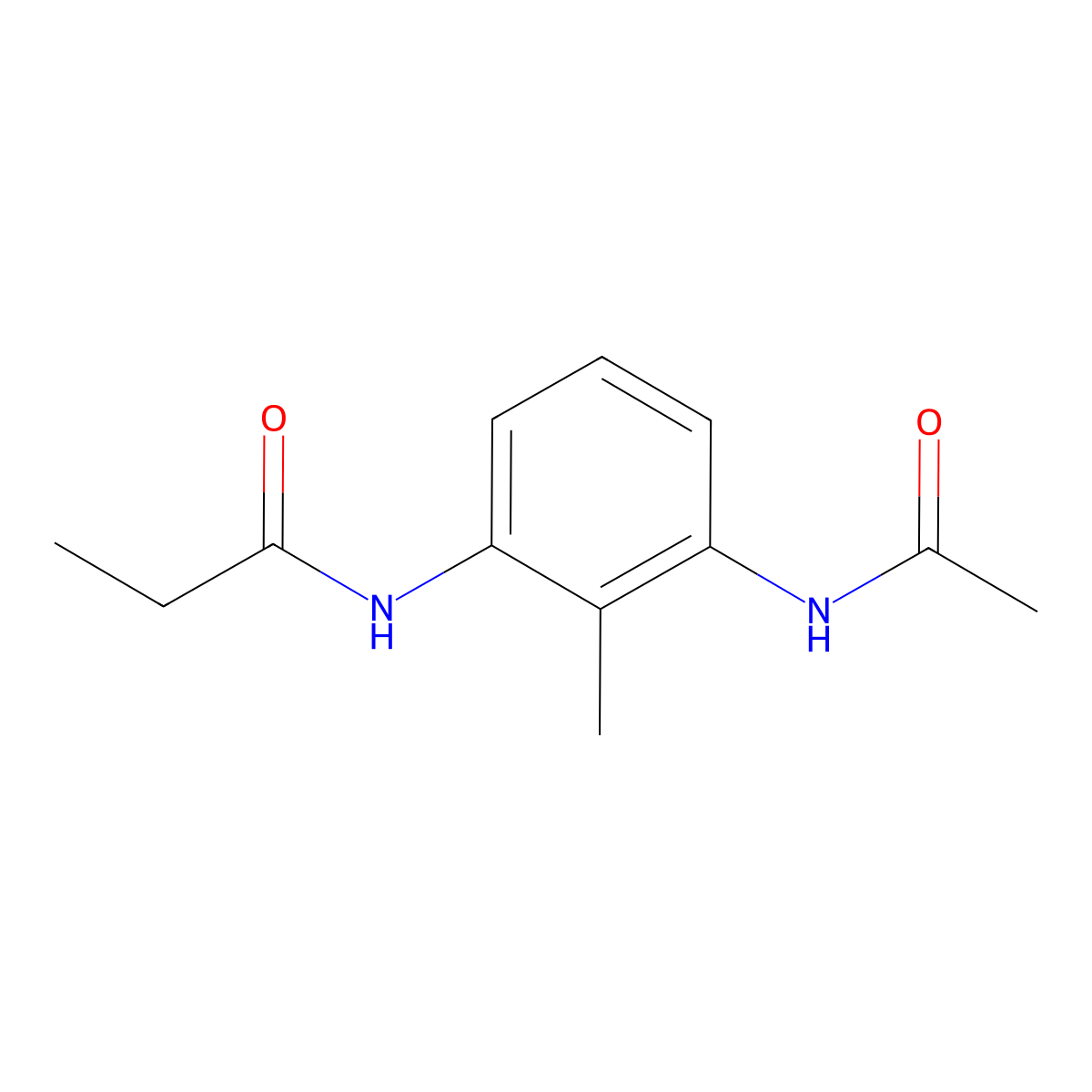 N-[3-(acetylamino)-2-methylphenyl]propanamide molecular structure, CAS 1088167-74-1