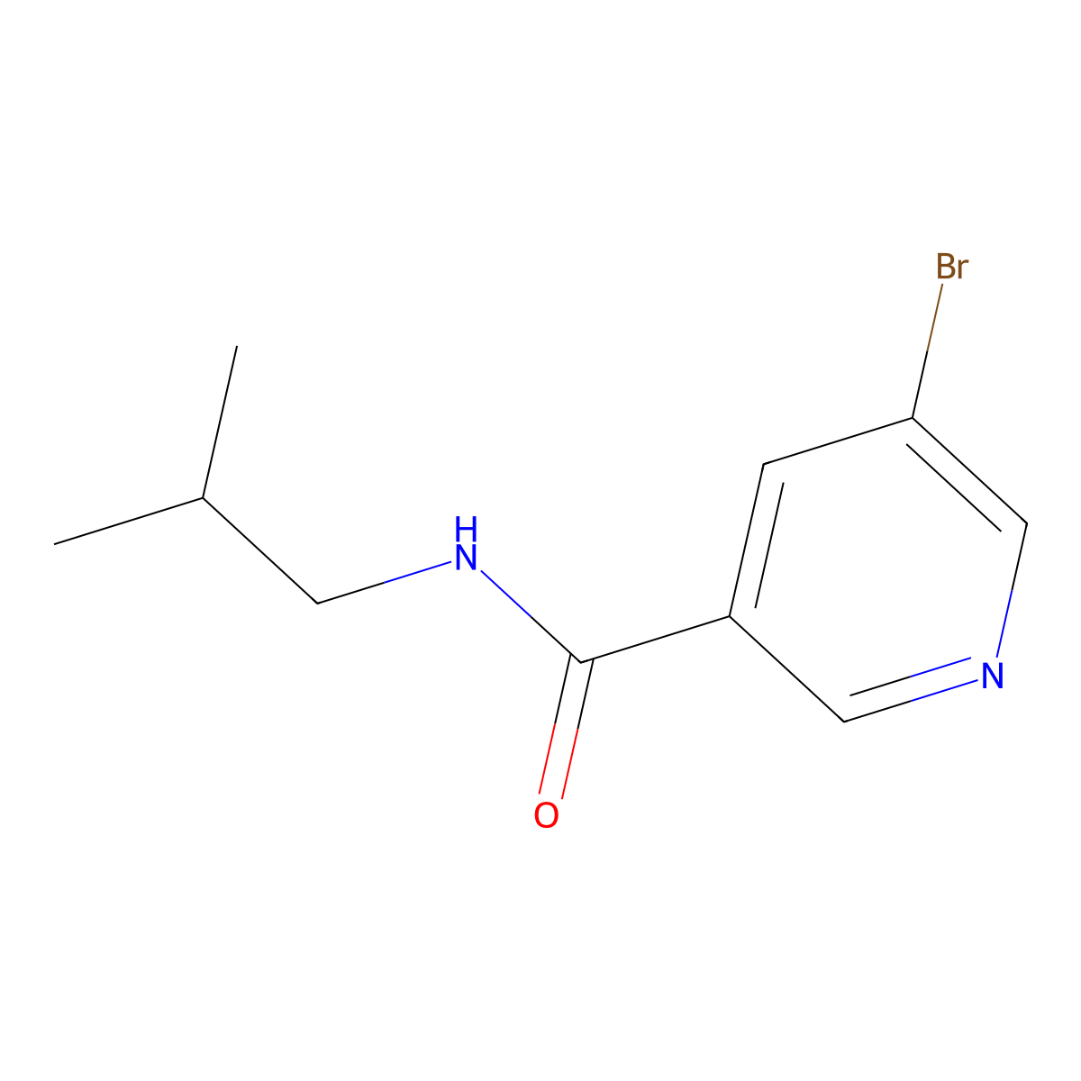 5-Bromo-N-isobutylnicotinamide molecular structure, CAS 1088170-03-9