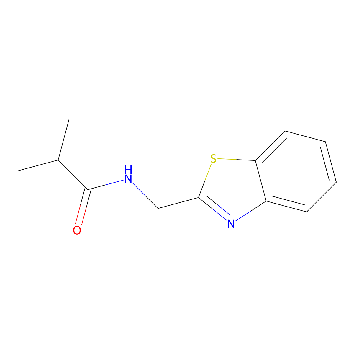N-(Benzo[d]thiazol-2-ylmethyl)isobutyramide molecular structure, CAS 1088176-27-5