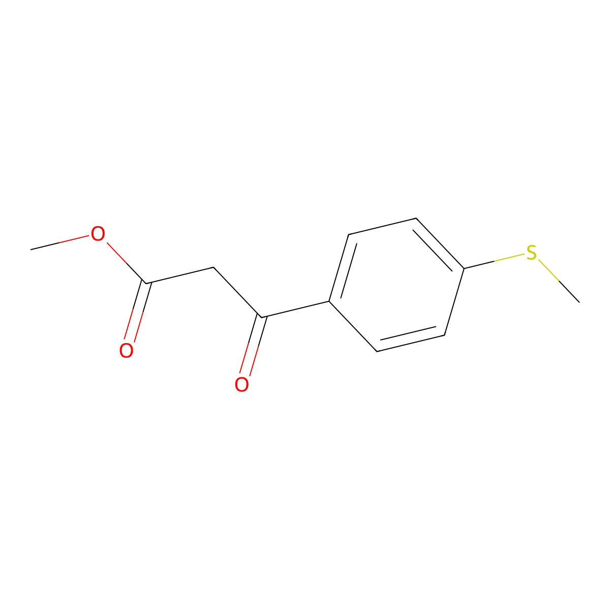 Methyl 3-[4-(methylsulfanyl)phenyl]-3-oxopropanoate molecular structure, CAS 108818-59-3