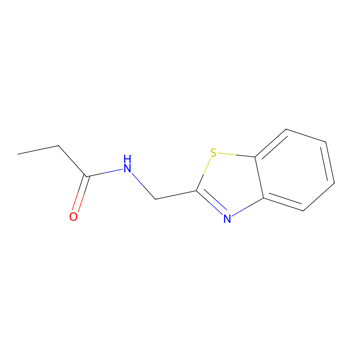 N-(Benzo[d]thiazol-2-ylmethyl)propionamide molecular structure, CAS 1088189-44-9
