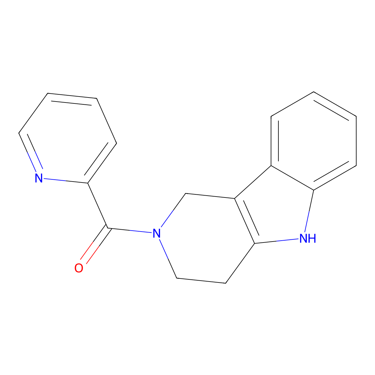 2-{1H,2H,3H,4H,5H-pyrido[4,3-b]indole-2-carbonyl}pyridine molecular structure, CAS 1088198-41-7