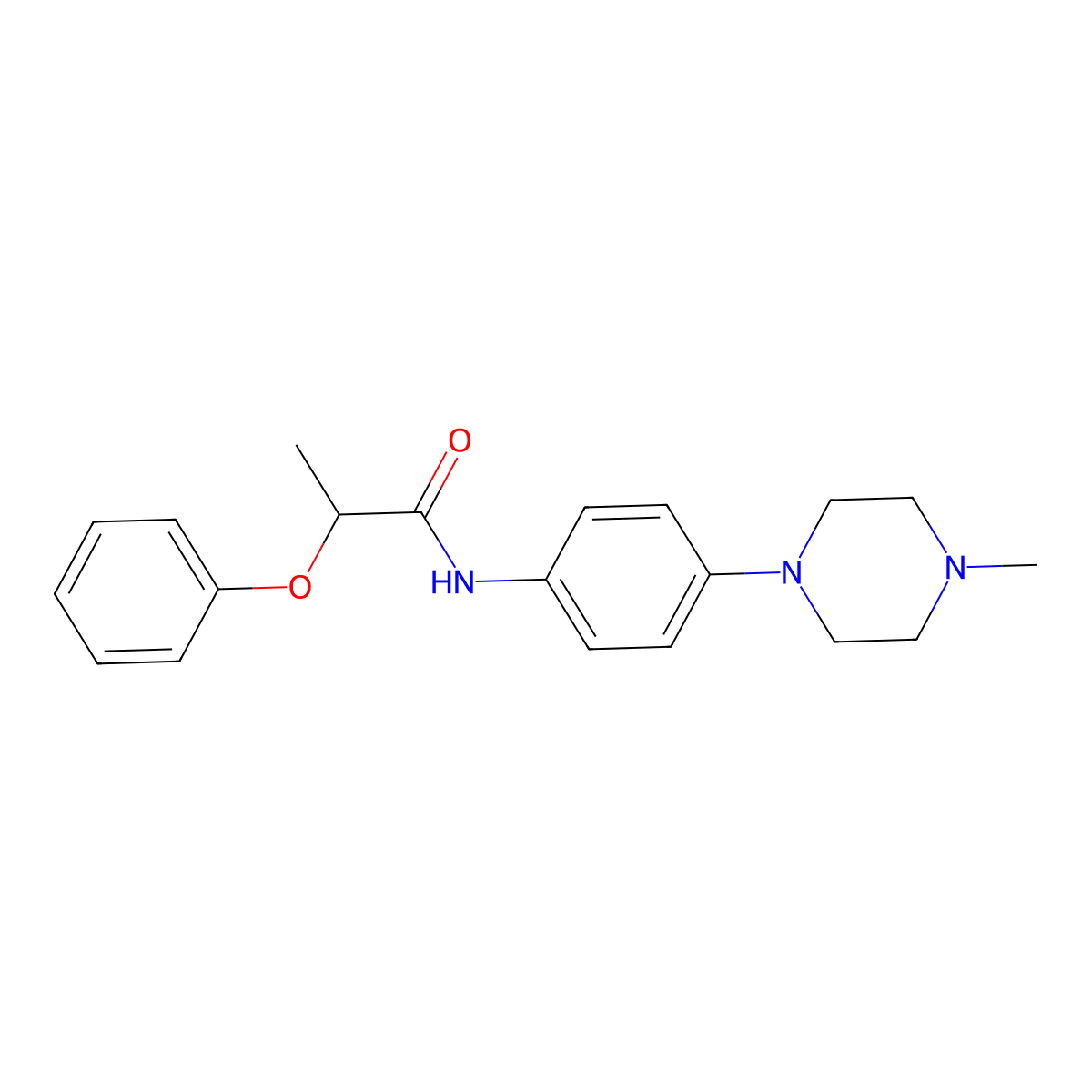 N-[4-(4-methylpiperazin-1-yl)phenyl]-2-phenoxypropanamide molecular structure, CAS 1088201-38-0