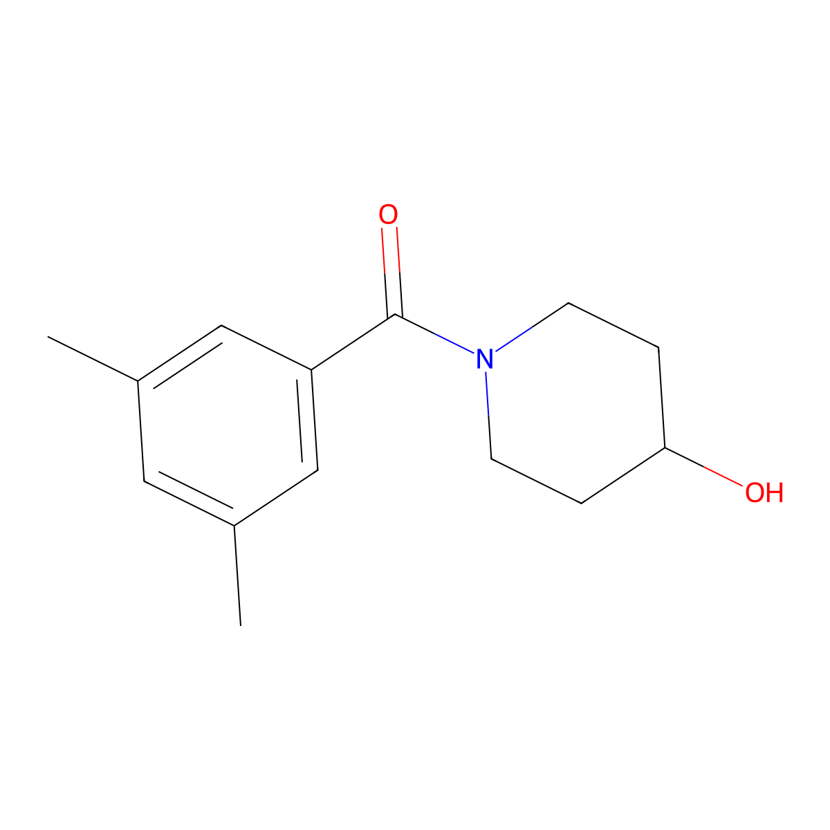 1-(3,5-Dimethylbenzoyl)piperidin-4-ol molecular structure, CAS 1088205-77-9