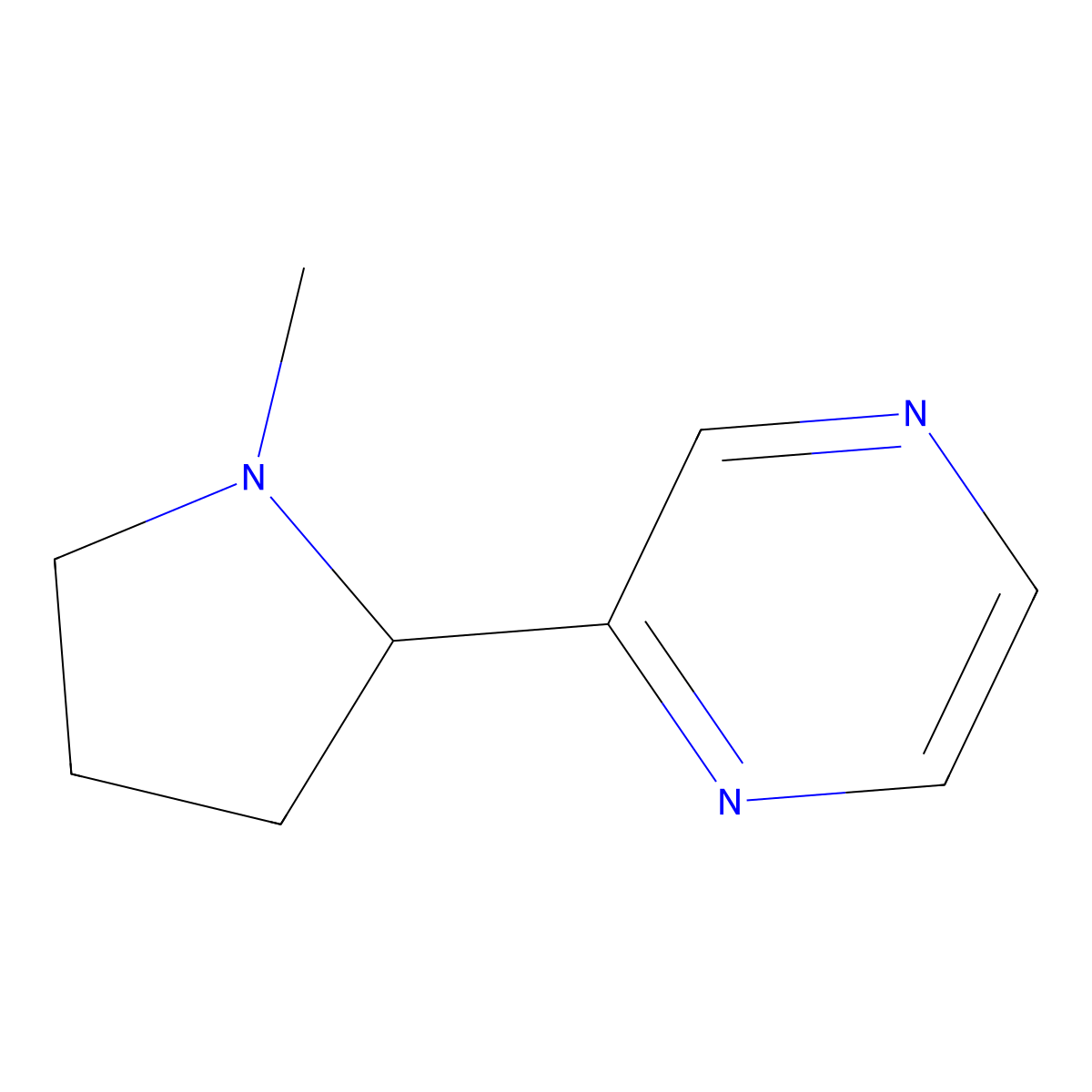 2-(1-Methylpyrrolidin-2-yl)pyrazine molecular structure, CAS 108831-52-3