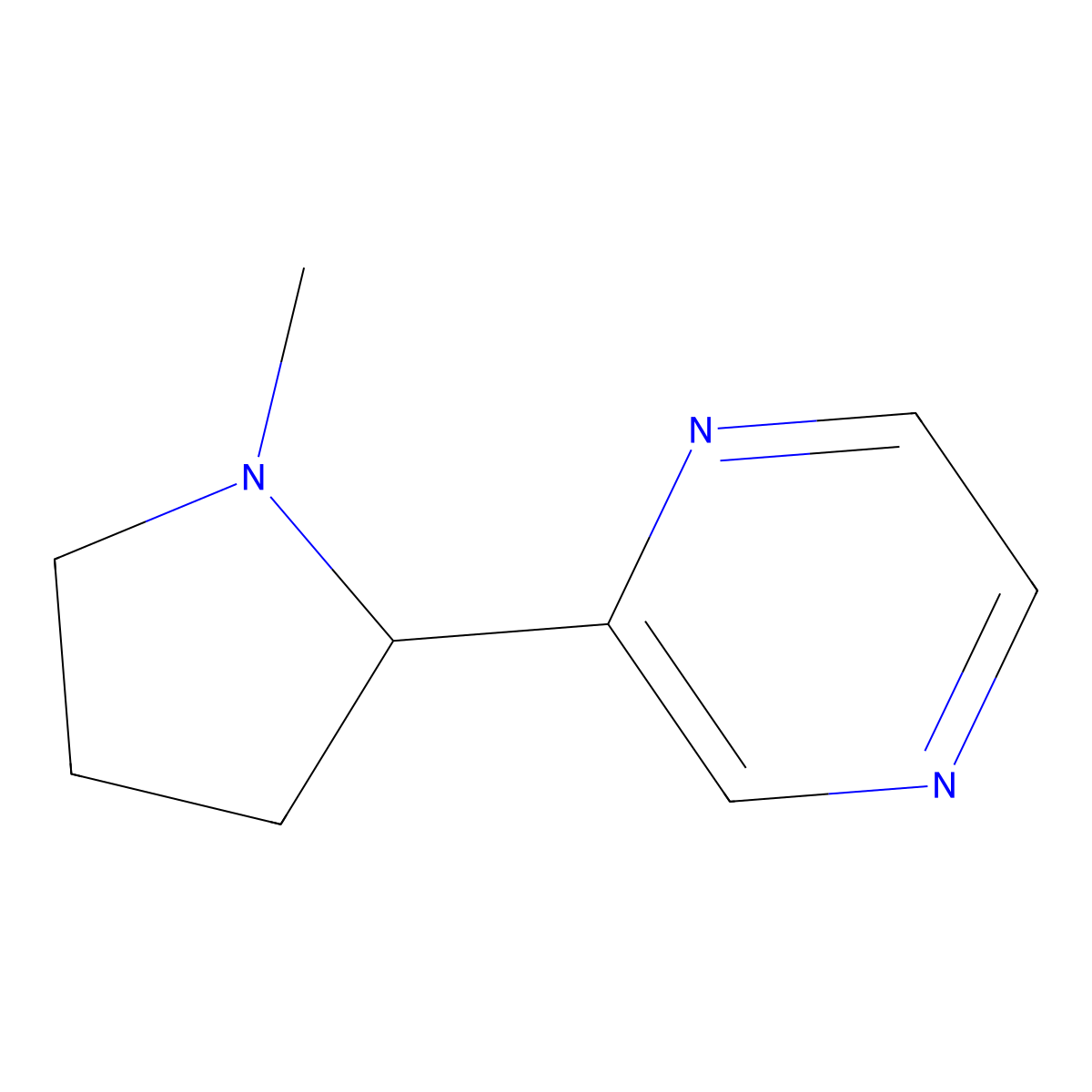 2-(1-Methylpyrrolidin-2-yl)pyrazine molecular structure, CAS 108831-52-3