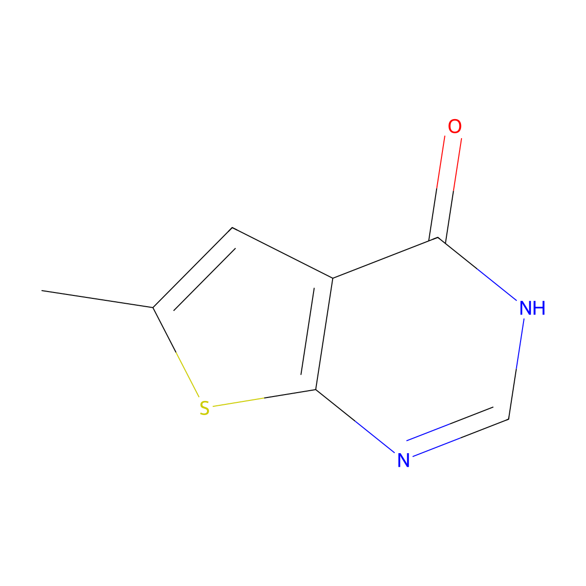6-methyl-3H,4H-thieno[2,3-d]pyrimidin-4-one molecular structure, CAS 108831-66-9