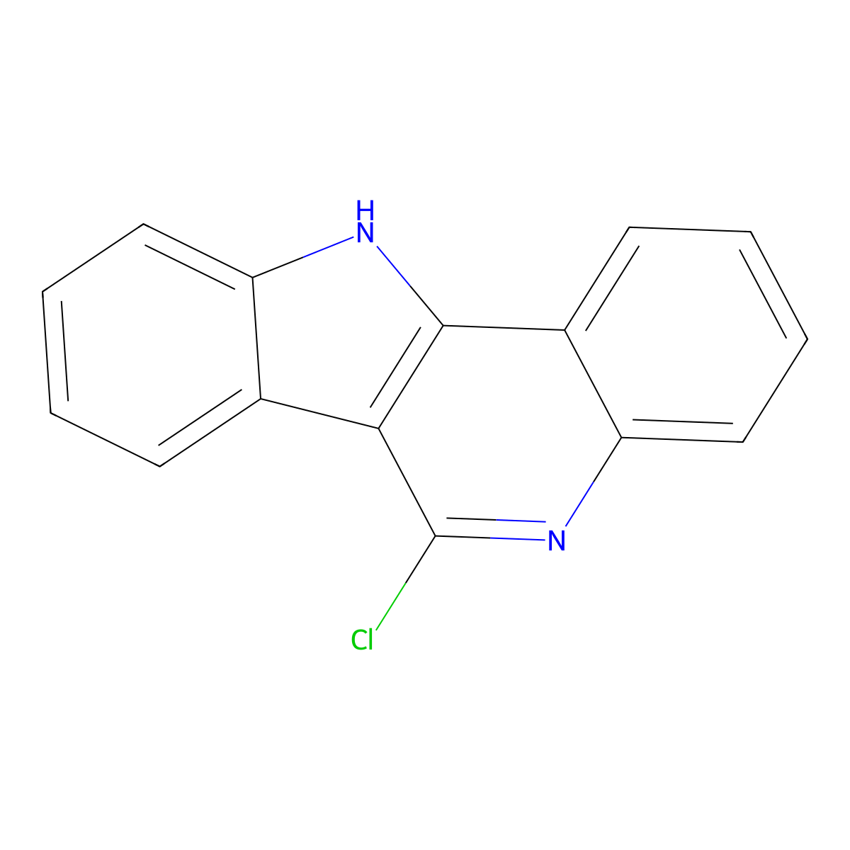 6-Chloro-11H-indolo[3,2-c]quinoline molecular structure, CAS 108832-13-9