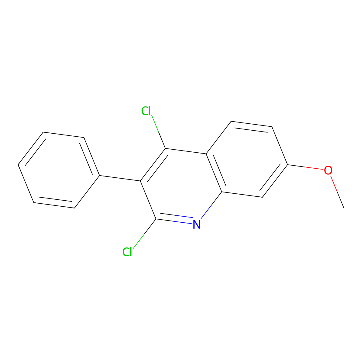 2,4-Dichloro-7-methoxy-3-phenylquinoline molecular structure, CAS 108832-16-2