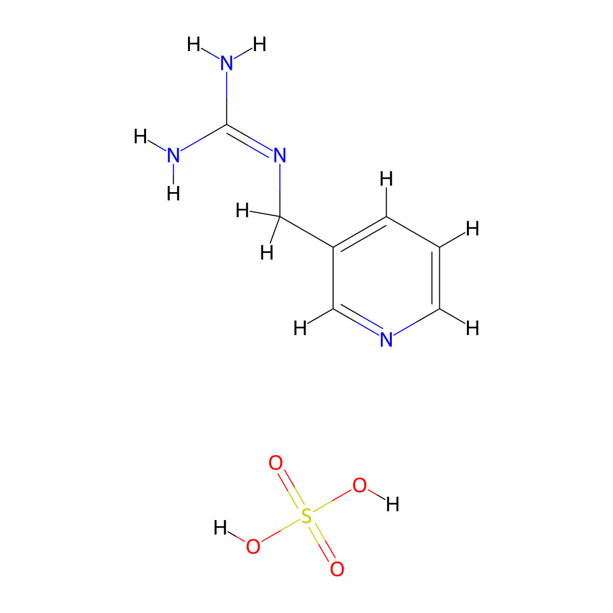 N-(3-pyridinylmethyl)guanidine sulfate molecular structure, CAS 108833-95-0