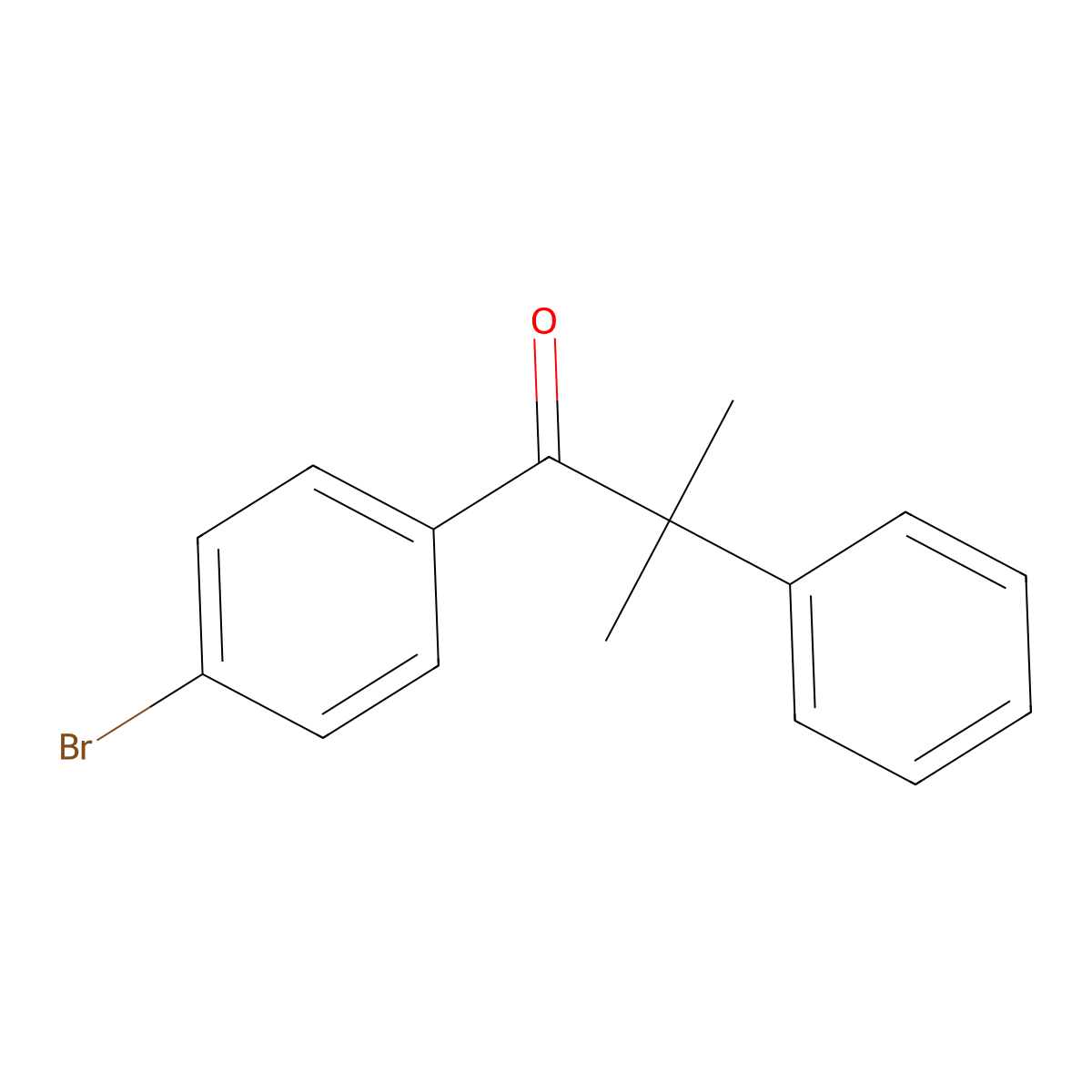 1-(4-Bromophenyl)-2-methyl-2-phenylpropan-1-one molecular structure, CAS 108837-37-2
