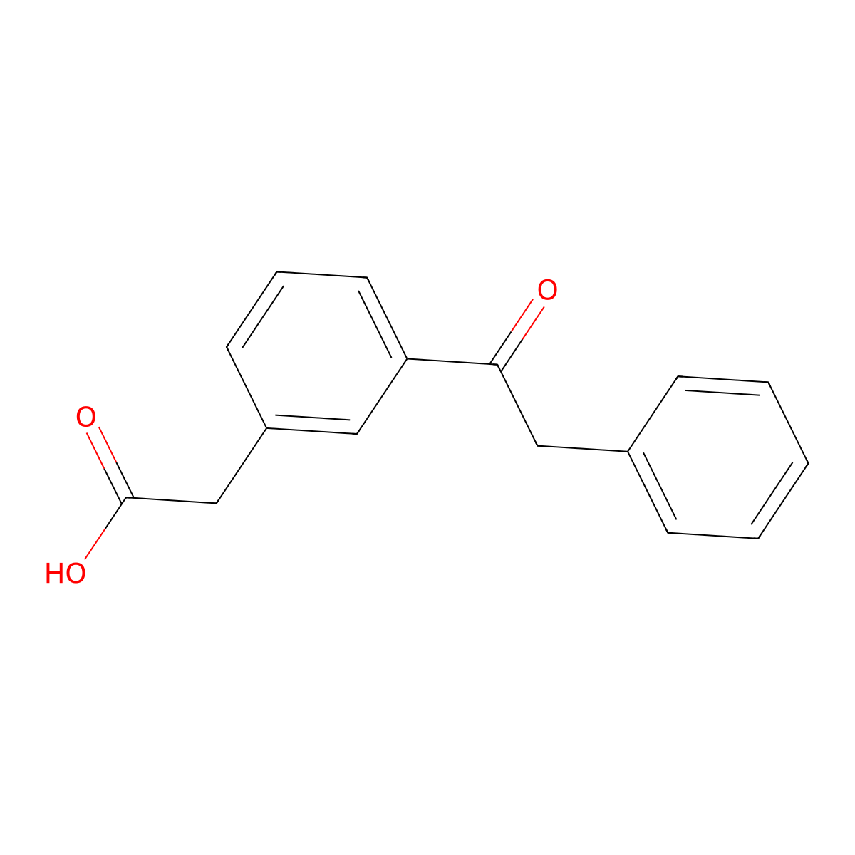 2-(3-(2-Phenylacetyl)phenyl)acetic acid molecular structure, CAS 108838-35-3