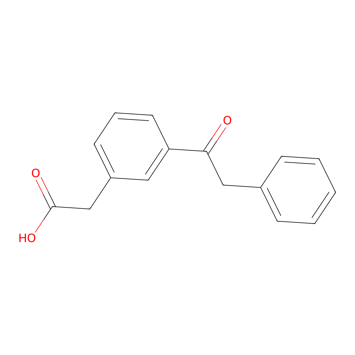 2-(3-(2-Phenylacetyl)phenyl)acetic acid molecular structure, CAS 108838-35-3