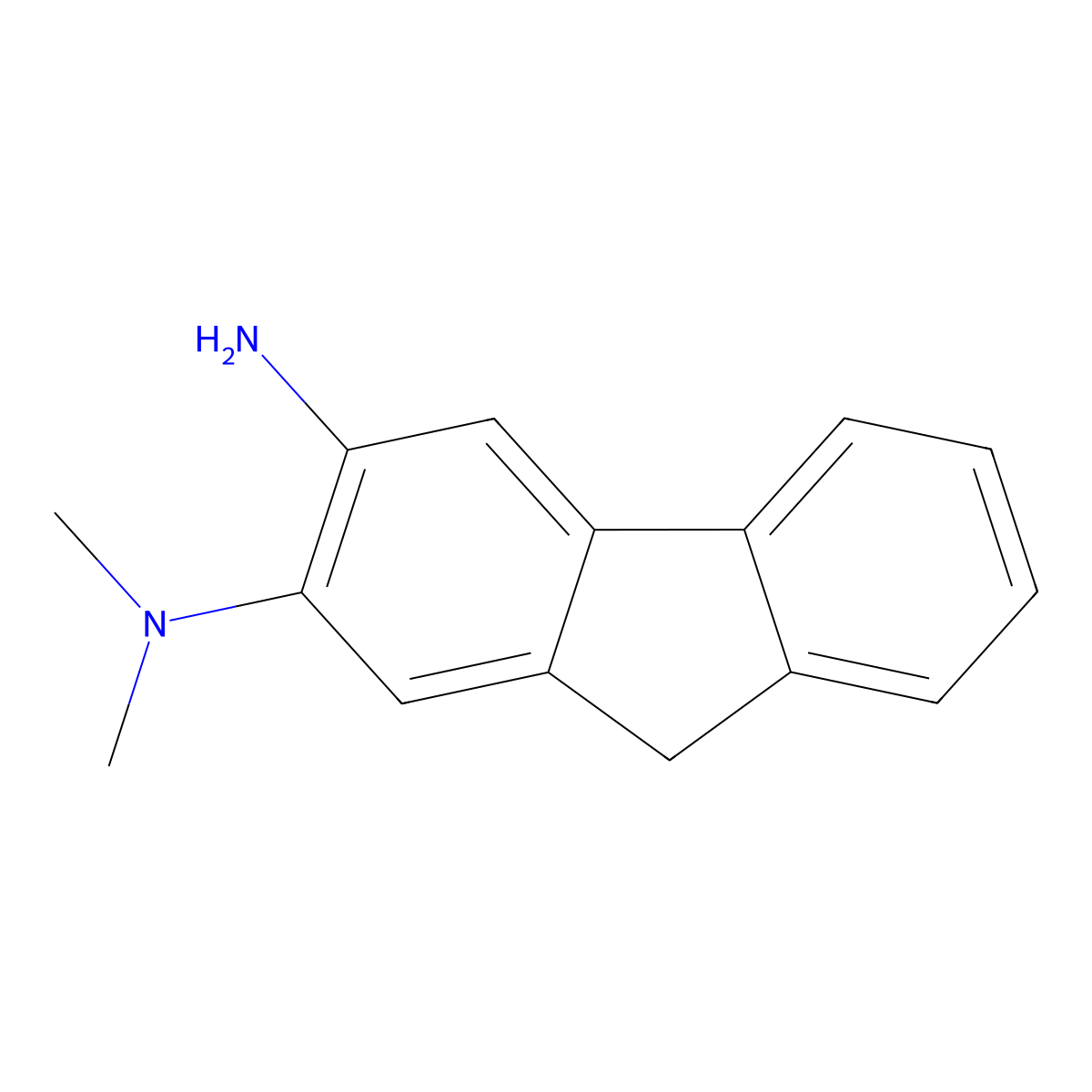 3-Amino-2-dimethylaminofluorene molecular structure, CAS 108838-68-2
