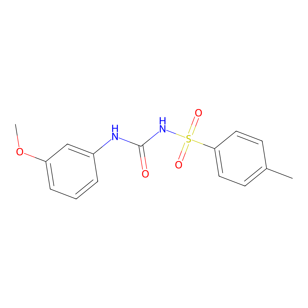1-(3-Methoxyphenyl)-3-(4-methylphenyl)sulfonylurea molecular structure, CAS 108838-88-6