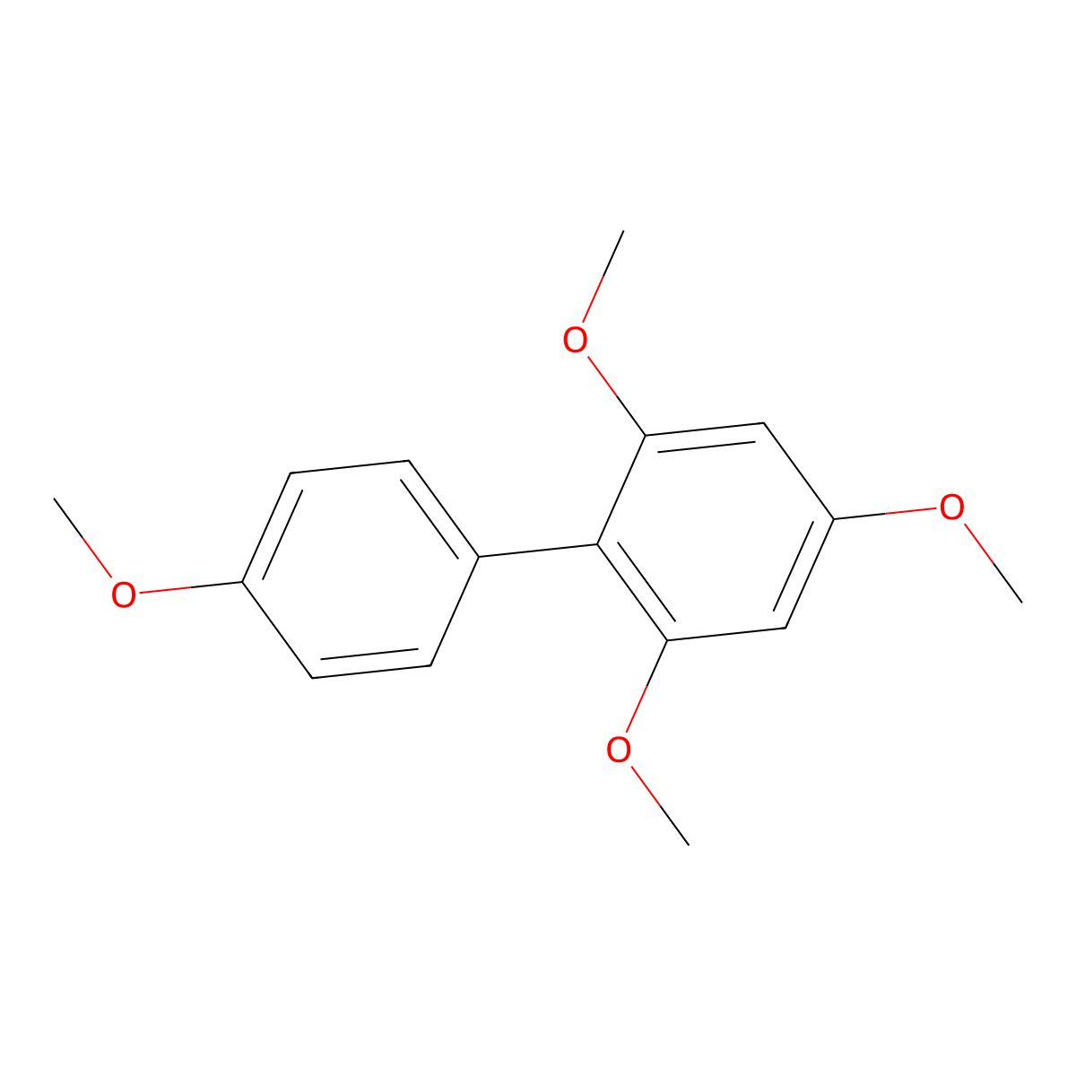 2,4,4',6-Tetramethoxy-1,1'-biphenyl molecular structure, CAS 108840-31-9