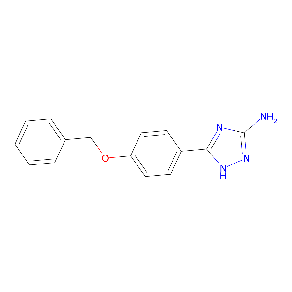 5-[4-(benzyloxy)phenyl]-4H-1,2,4-triazol-3-amine molecular structure, CAS 108841-97-0