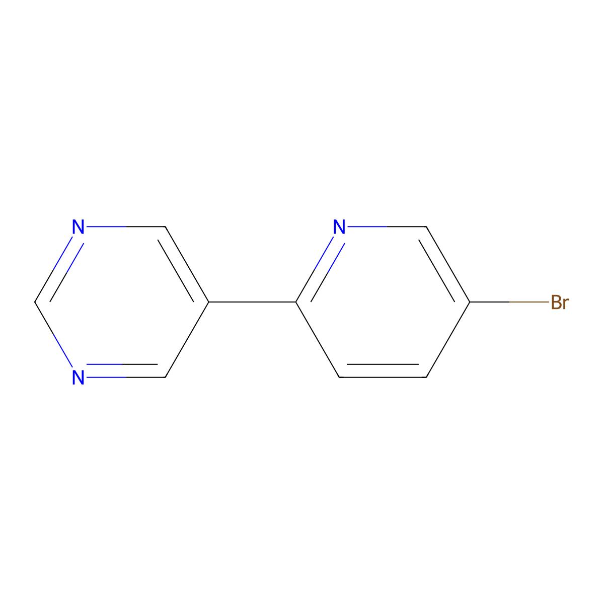 5-(5-Bromopyridin-2-yl)pyrimidine molecular structure, CAS 1088410-73-4