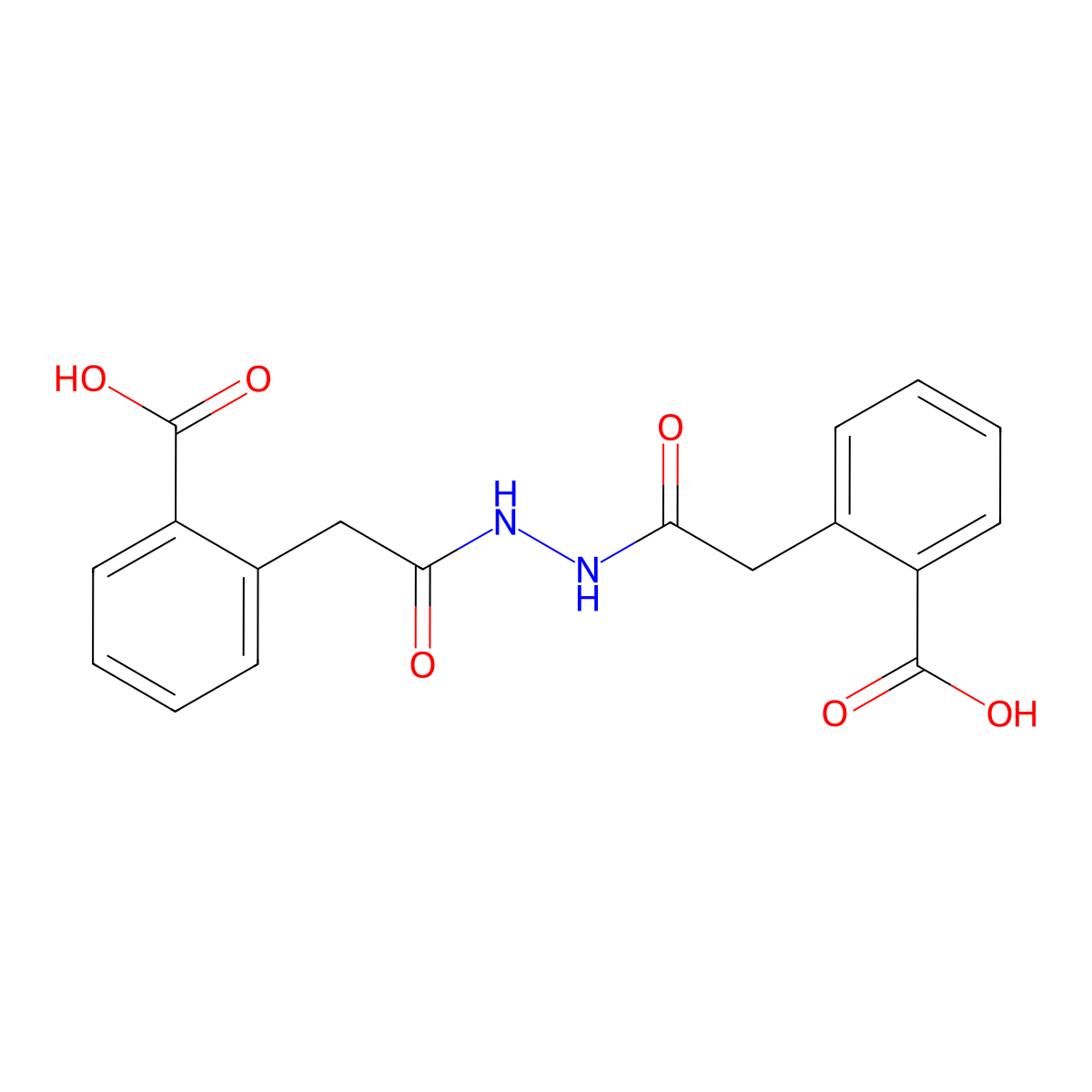 1,2-Bis[(O-carboxyphenylacetyl)hydrazine molecular structure, CAS 1088425-79-9