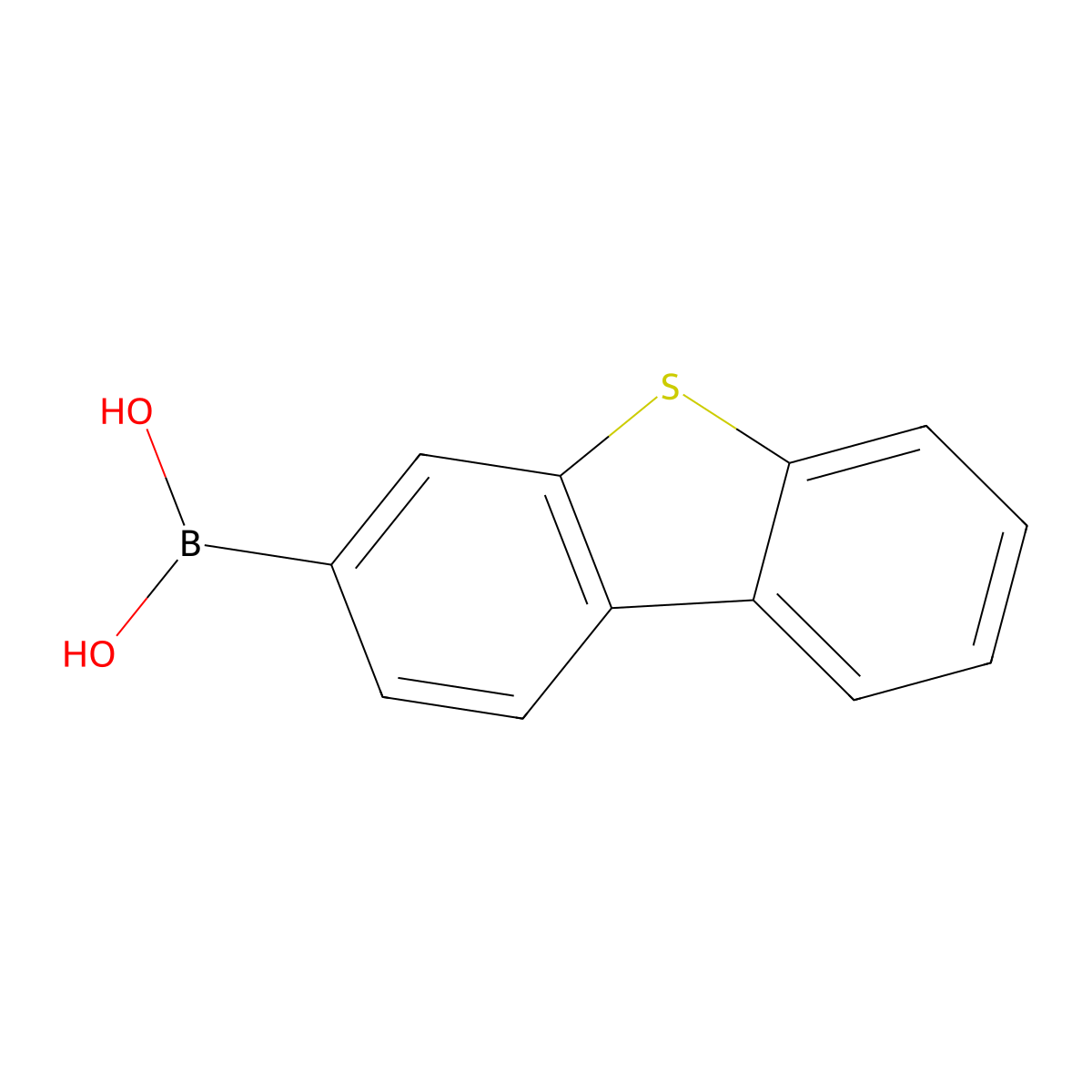 Dibenzo(b,d)thiophen-3-ylboronic Acid molecular structure, CAS 108847-24-1