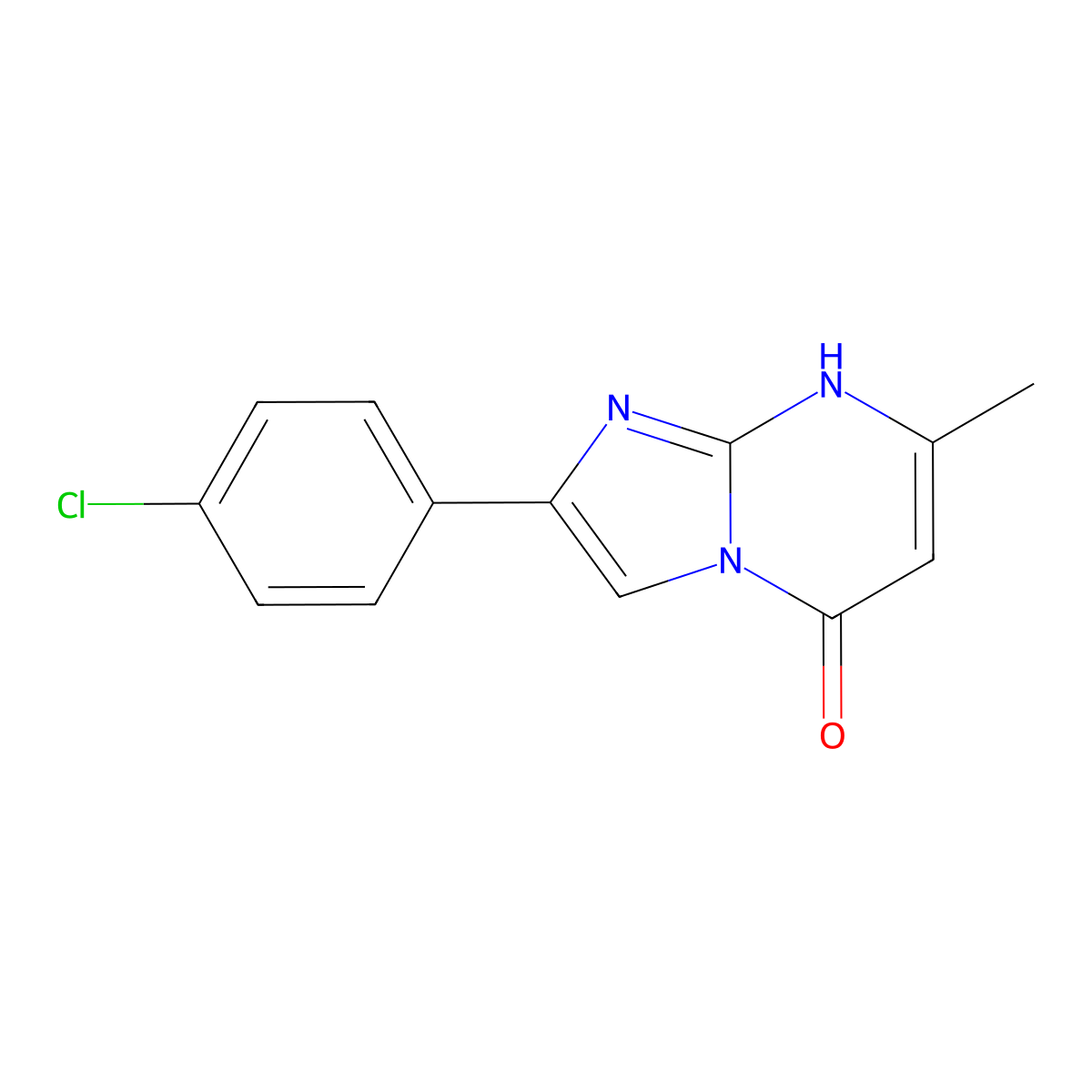2-(4-Chlorophenyl)-7-methylimidazo[1,2-a]pyrimidin-5-ol molecular structure, CAS 108847-71-8