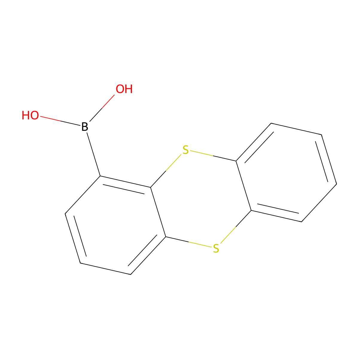 1-Thianthrenylboronic Acid (contains varying amounts of Anhydride) molecular structure, CAS 108847-76-3