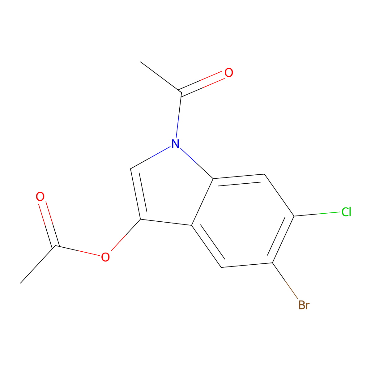 1-acetyl-5-bromo-6-chloro-1H-indol-3-yl acetate molecular structure, CAS 108847-96-7