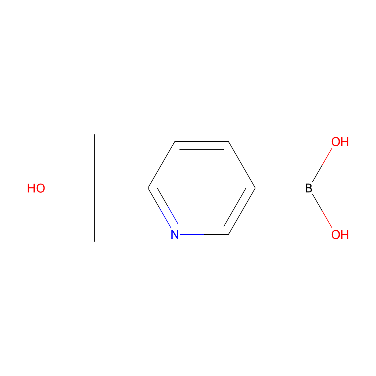 (6-(2-Hydroxypropan-2-yl)pyridin-3-yl)boronic acid molecular structure, CAS 1088496-42-7
