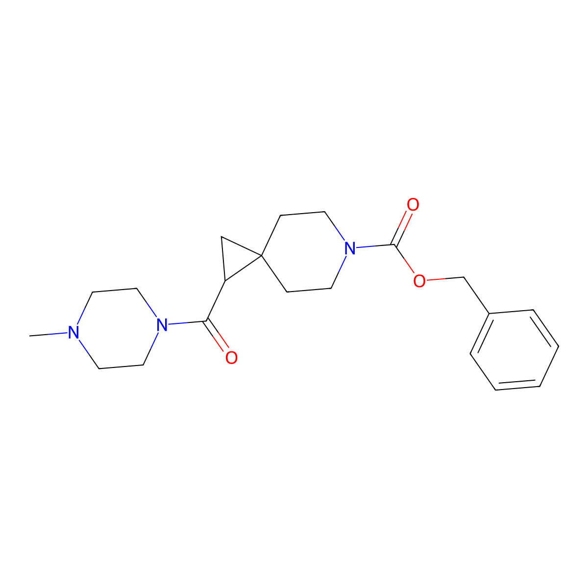 (4-Methyl-piperazine-1-carbonyl)-6-aza-spiro[2.5]octane-6-carboxylic acid benzyl ester molecular structure, CAS 1088498-22-9