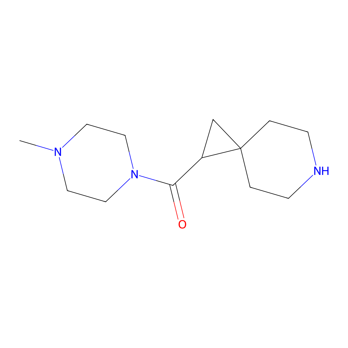 1-(4-Methylpiperazine-1-carbonyl)-6-azaspiro[2.5]octane molecular structure, CAS 1088498-23-0