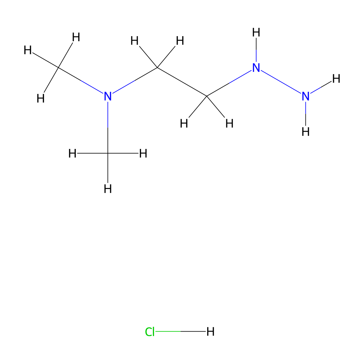 2-Hydrazinyl-N,N-dimethylethanamine hcl molecular structure, CAS 108854-67-7
