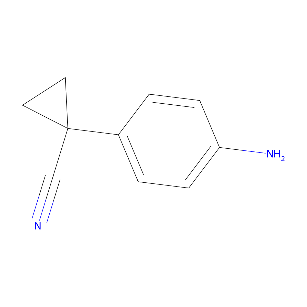 1-(4-Aminophenyl)cyclopropanecarbonitrile molecular structure, CAS 108858-86-2