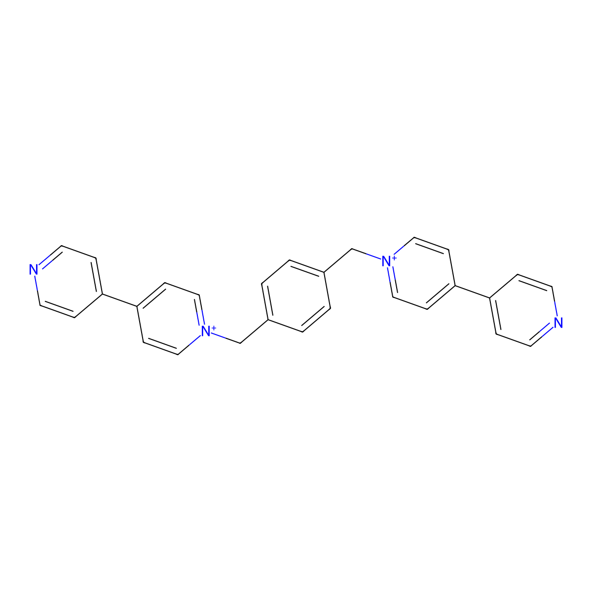 1,1''-(1,4-Phenylenebis(methylene))bis(([4,4'-bipyridin]-1-ium)) molecular structure, CAS 108861-19-4