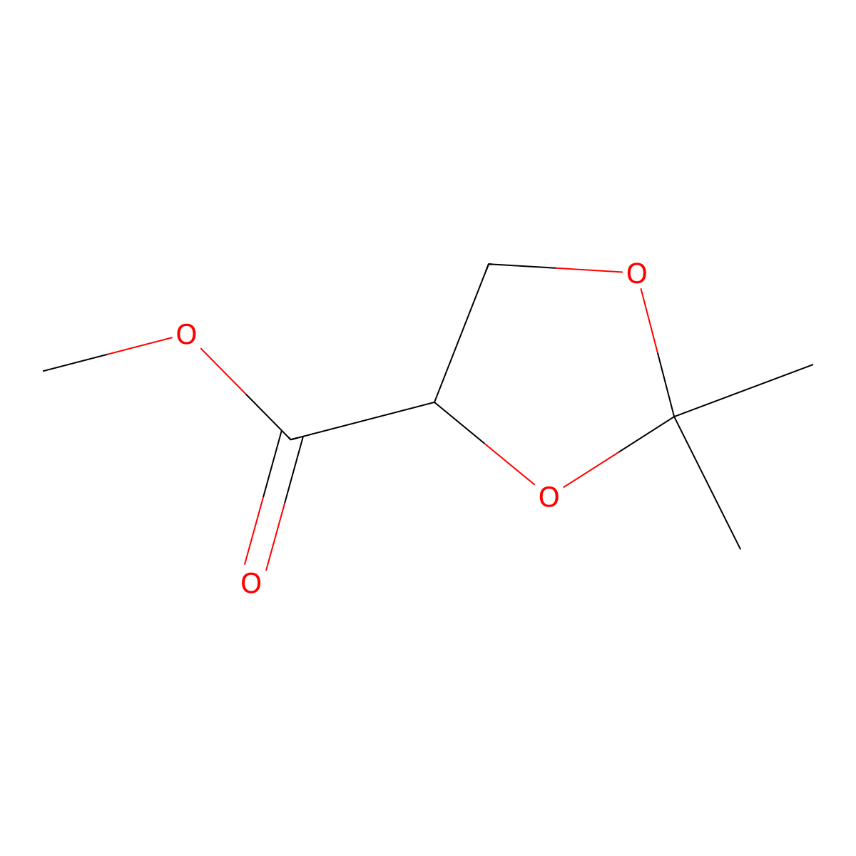Methyl 2,2-dimethyl-1,3-dioxolane-4-carboxylate molecular structure, CAS 108865-84-5