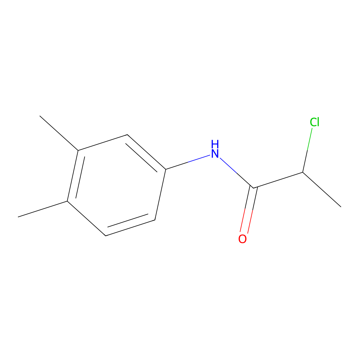 2-chloro-N-(3,4-dimethylphenyl)propanamide molecular structure, CAS 108871-73-4