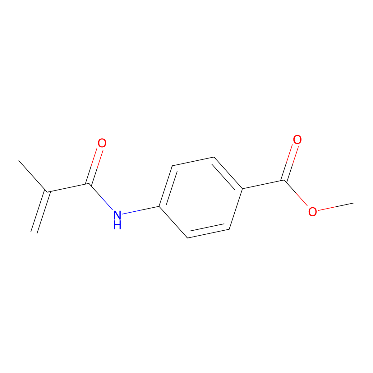 Benzoic acid, 4-[(2-methyl-1-oxo-2-propenyl)amino]-, methyl ester molecular structure, CAS 108871-76-7