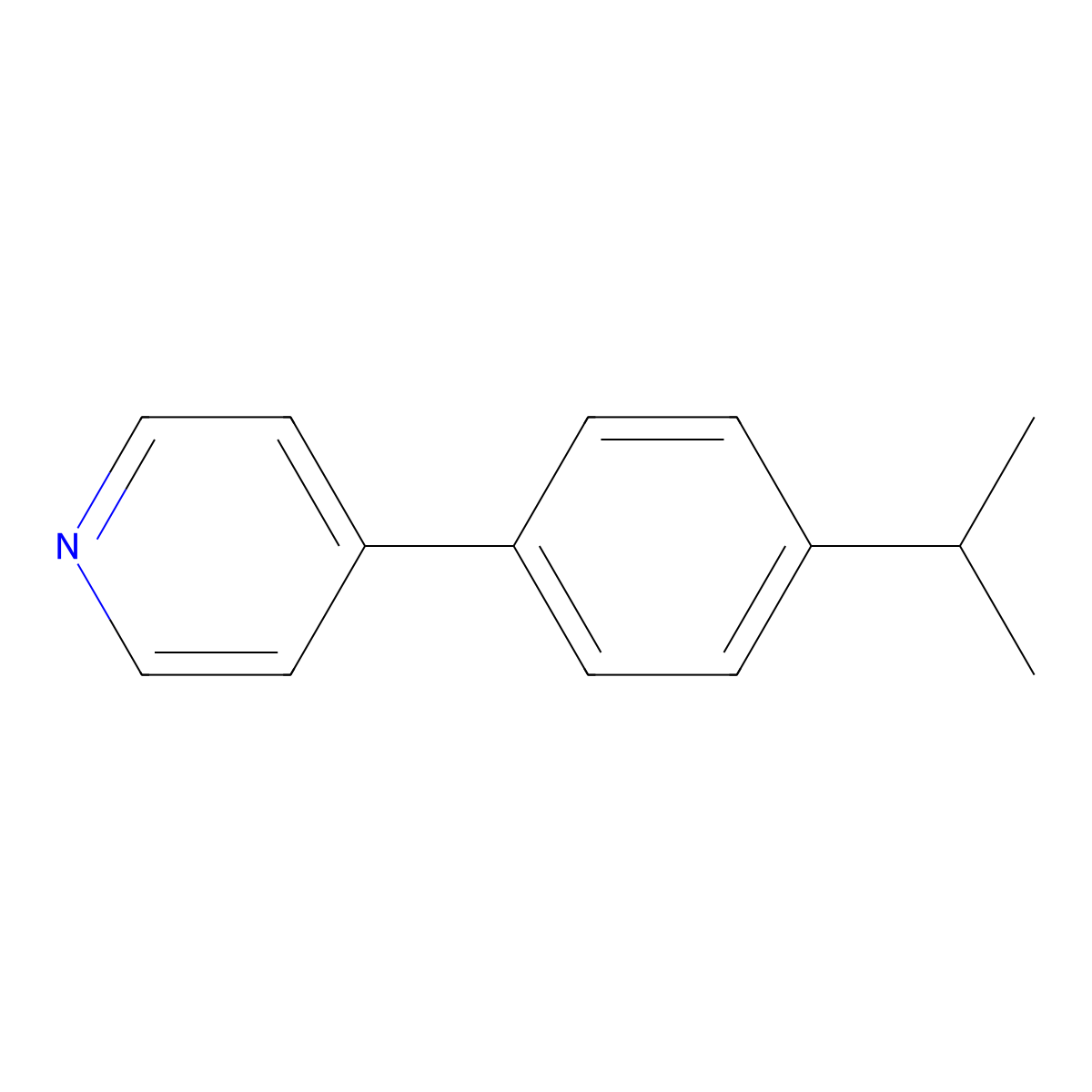 4-(4-Isopropylphenyl)pyridine molecular structure, CAS 108874-81-3